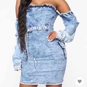 Fashion Nova Denim Mini Dress
